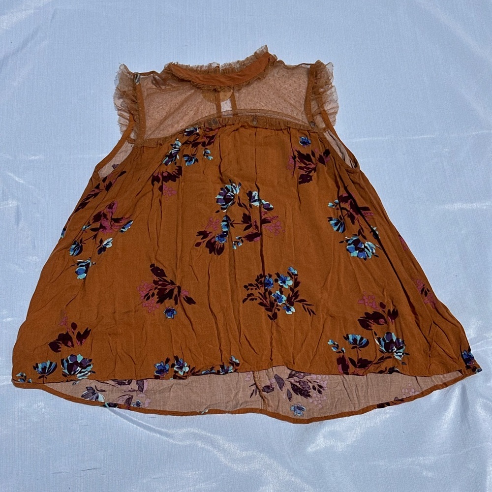 Arizona Jean Company Floral Blouse - Brown and Blue 🍁